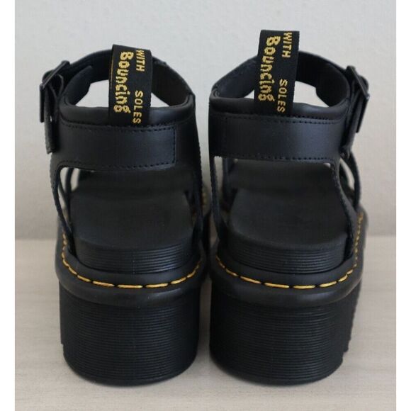 Dr. Martens Women's Sz 7M Black Blaire Quad Platform Gladiator Sandals - Picture 3 of 10